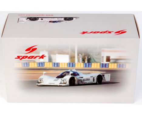 Spark Models Minimax 1/18th scale model of a Mazda MXR-01 No.6 Le Mans 1992, model number 18S044, appears as issued in the or