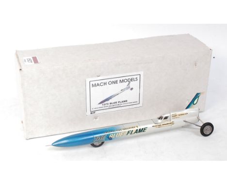 Mach One Models, 1/43rd scale resin and white metal model of a 1970 Blue Flame Land Speed Car, appears complete in the origin