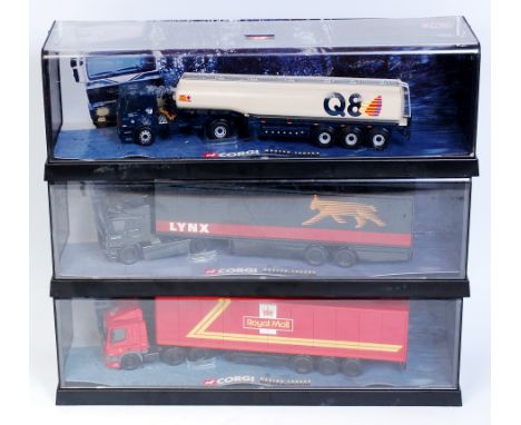 Corgi Toys Modern Trucks 1/50th scale Road Transport Group, 5 plastic cased examples, to include No.75001 "Lynx Express" ERF 