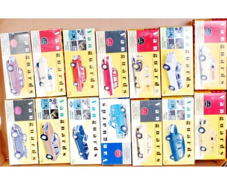 Vanguards 1/43rd scale boxed diecast group, 14 boxed examples, to include RAC Austin A35 Van, VW Cabriolet, Morris Oxford VI,