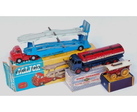 Collection of mixed play worn boxed diecast, to include No.1101 Car Transporter (FG-BA/F), Dinky Toys No.942 Regent Foden 14-