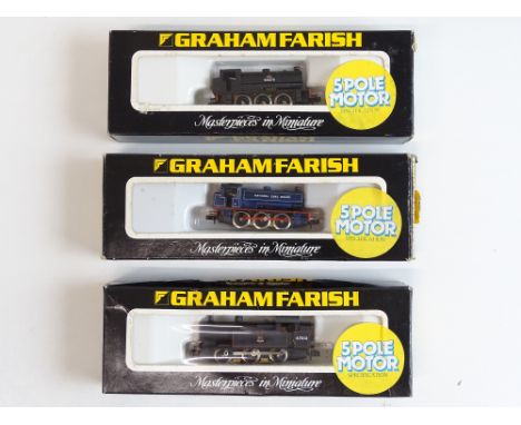 A group of GRAHAM FARISH N Gauge small steam tank locomotives to include 2 x Class J94 - G/VG in F/G boxes (3)