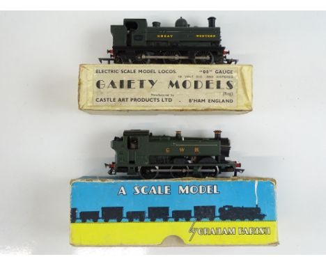 A pair of vintage OO Gauge steam pannier tank locomotives by GRAHAM FARISH and GAIETY MODELS - G in F/G boxes (2)