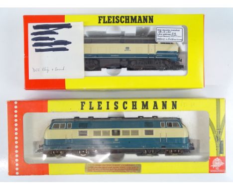 A pair of HO Gauge German Outline diesel locomotives by FLEISCHMANN comprising 4233 and 4236 - Vendor advises DCC fitted - G/