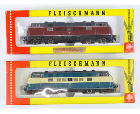 A pair of HO Gauge German Outline diesel locomotives by FLEISCHMANN comprising 4235 and 4236 - G/VG in G boxes (2)