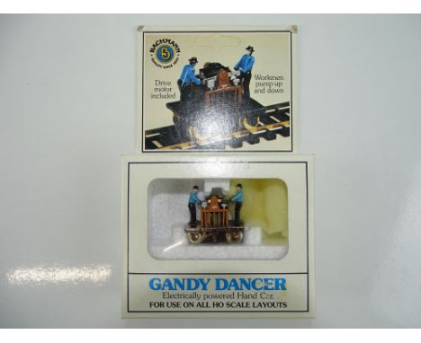 A BACHMANN American Outline HO Gauge Gandy Dancer motorised hand pump truck - VG in G box