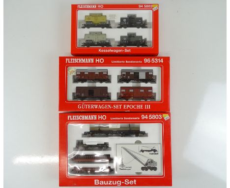 A group of HO Gauge limited edition wagon sets by FLEISCHMANN - VG in G/VG boxes (3)