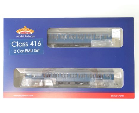 A BACHMANN OO Gauge 31-375 2EPB 2-car EMU in BR blue livery - VG/E (looks barely used) in VG box