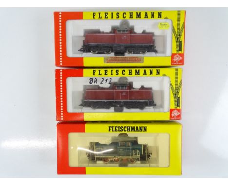 A group of HO Gauge German Outline diesel locomotives by FLEISCHMANN comprising 4227, 4230 and 4231 - Vendor advises DCC fitt