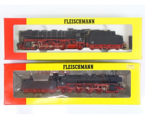 A pair of HO Gauge German Outline steam locomotives by FLEISCHMANN comprising 4103 and 4169 - Vendor advises DCC fitted - VG 