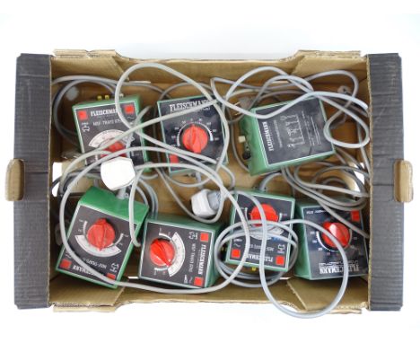 A tray of FLEISCHMANN analogue transformers and controllers - G (unboxed) (7)