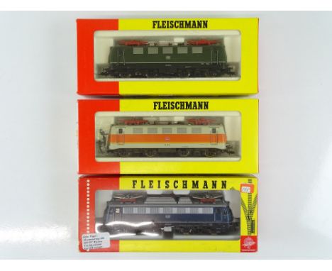 A group of HO Gauge German Outline electric locomotives by FLEISCHMANN comprising 4326, 4329 and 4335 - Vendor advises DCC fi