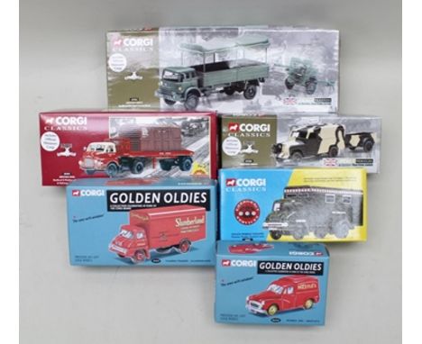 CORGI CLASSICS DIE-CAST COMMERCIAL VEHICLES including; 07501 British Army Land Rover and two-wheel trailer, 69902 British Arm