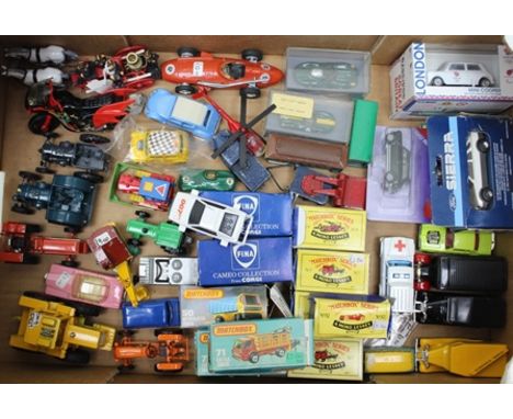 A COLLECTION OF MAINLY MATCHBOX DIE-CAST VEHICLES including five Matchbox Series a Moko later boxed figures, numbers 52, 9,5 