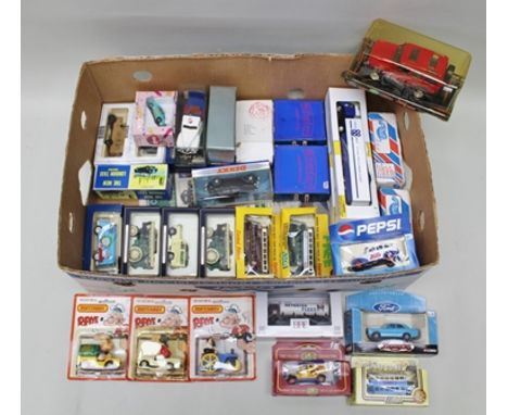 AN ASSORTMENT OF BOXED DIE-CAST VEHICLES including; Lledo Promotional Models articulated Co-op vehicles, Matchbox Popeye Seri