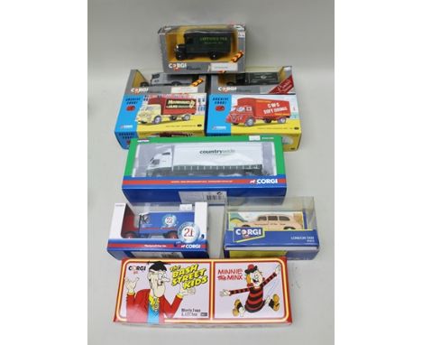 A COLLECTION OF CORGI DIE-CAST VEHICLES, Corgi Classics delivery vans, vintage Thornycroft delivery vans, Corgi Archive Colle