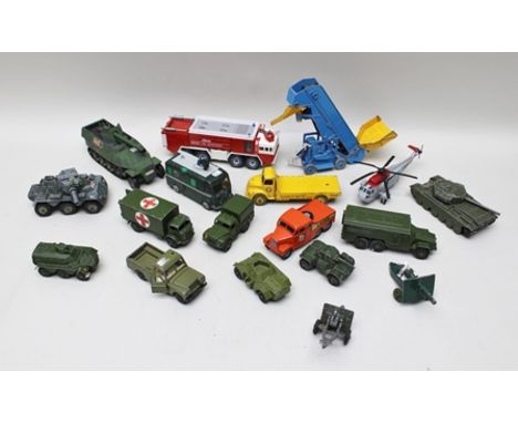 A COLLECTION OF DINKY DIE-CAST MODELS including; Dinky Supertoys elevator loader, Leyland Comet Portland Cement lorry, DV Rov