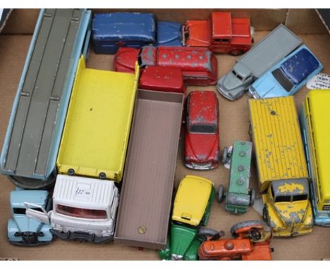 A COLLECTION OF MAINLY DINKY DIE-CAST VEHICLES including Dinky Super toys Foden 8 wheel truck repainted, Dinky Toys Foden tip