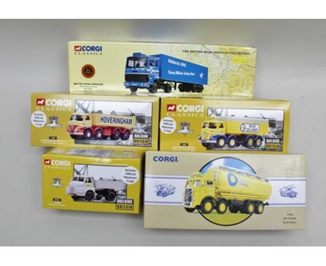 CORGI CLASSIC DIE-CAST COMMERCIAL VEHICLES including 97930 ERF tanker Blue Circle, 23001 BRS Ford Transcontinental box traile
