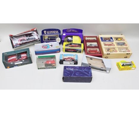 LLEDO DAYS GONE - Collection of six vehicles in wooden carrying case, Matchbox Models of Yesteryear - triple vehicle limited 