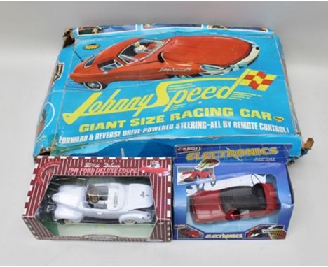 TRI-ANG PRODUCTS JOHNNY SPEED GIANT SIZE RACING CAR forward and reverse drive powered steering, all by remote control in rema