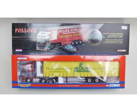 CORGI DIE-CAST LIMITED EDITION MODELS including DC12931 Scania Topline Curtainsider trailer Pollock (Scotrans) Ltd a sights a