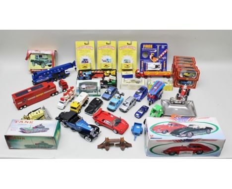 A COLLECTION OF ASSORTED DIE-CAST AND OTHER VEHICLES including Matchbox Originals, Cararama, Corgi Cameo, Village Collection,