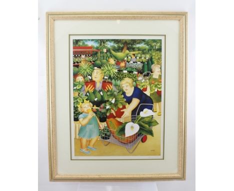 AFTER BERYL COOK 'The Garden Centre', limited edition colour print, signed in pencil to the margin, 55/850, published by Alex