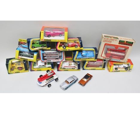 CORGI DIE-CAST MODEL VEHICLES including; Corgi Tronics London Bus over 2000 TC no.275 with take off wheels and Golden Jacks, 