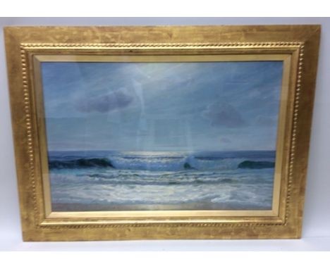 CHARLES DUNLOP TRACY An early 20th century seascape study, believed entitled "Moonlight upon the sea", originally exhibited a