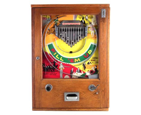 Ruffler and Walker 'Fill Em Up' penny slot pinball machine, The machine lacks the glass so the functionality cannot be tested