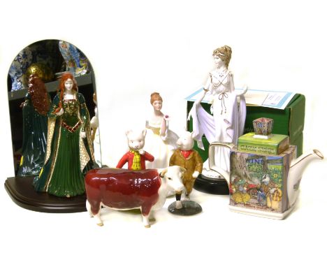 Collection of Beswick, Royal Doulton, Coalport and Royal Worcester figures, to include Helen of Troy, Princess of Tara, Flowe