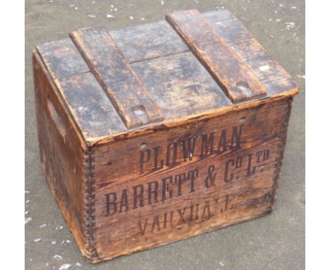 Plowman, Barrett &amp; Co. Ltd, Vauxhall wine case (119A)