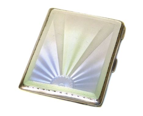 Silver and enamel cigarette case, Birmingham, Turner and Simpson, 1944