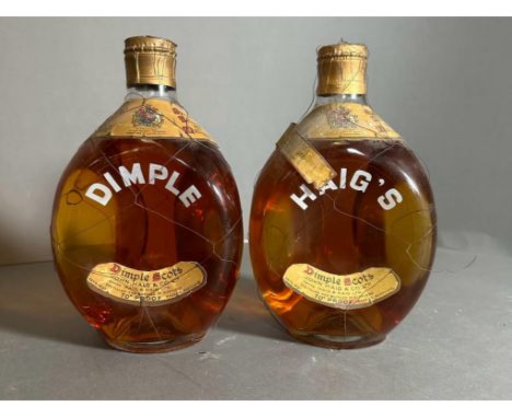 Two vintage "Dimple" bottles of Haigs whisky 
