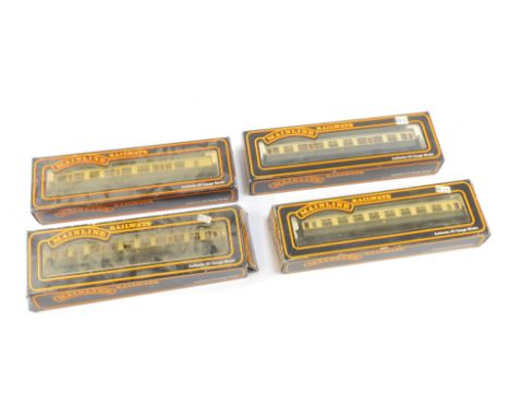 Mainline Railways OO gauge coaches, including Collett 60ft first and third brake coach, Collett 60ft all third coach, boxed. 