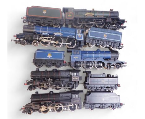 Hornby, Lima and Bachmann OO gauge locomotives, including King class King George V 6000, in BR blue, Castle class locomotive 