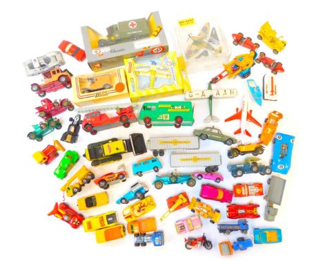 Diecast vehicles, play worn, to include Corgi Roy Grossen roller, 1929 Thorneycroft Van, Easy Rider, promotional  vehicles, M