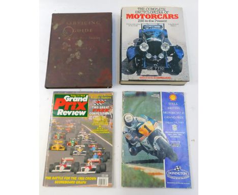 A group of motoring books, comprising The Shell British Motorcycle Grand Prix Magazine for 1989, The Grand Prix Review 1998, 