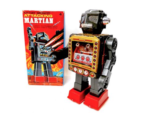 A Horikawa 1960s battery operated attacking martian, boxed. 