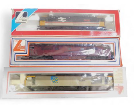 Lima OO gauge diesel locomotives, including a class 52 locomotive Western Gladiator D1016, a class 73 locomotive Stewarts Lan
