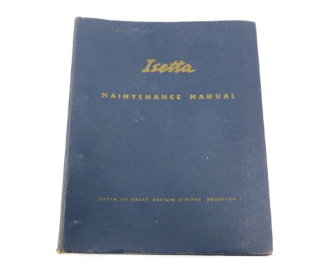 An original BMW Isetta Maintenance Manual, in its original binder.