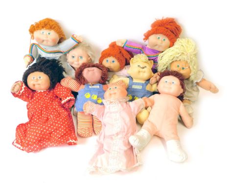 A collection of Cabbage Patch and other full sized dolls. (1 box) 