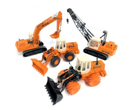 Ross agricultural diecast vehicles, to include tractor, digger, bulldozer, etc. (4) 