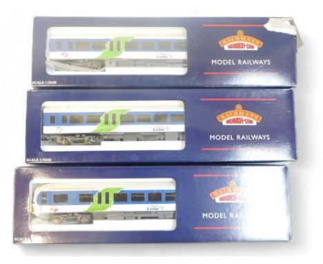 A Bachmann Branchline OO gauge class 166 turbo three car DMU set First Great Western Link, 31-027, boxed, 