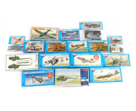 A collection of Novo and other aircraft kit builds, to include BAC Lighting Interceptor Fighter, Harrier Stole Ground Attack 