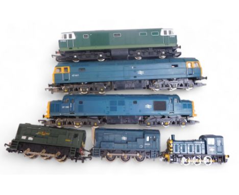 Hornby, Mainline and Lima OO gauge diesel locomotives, including class 47 471 in BR blue, class 37 130 in BR blue, class 08 3