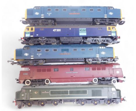 Hornby, Bachman and Lima OO gauge diesel locomotives, including class 55002 Deltic Royal Scotts grey in BR blue, class 47501 