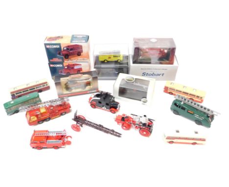 Corgi Matchbox and other diecast, to include 07411 Cornwall County Fire Brigade Land Rover Cliff Rescue set, 07410 Hampshire 