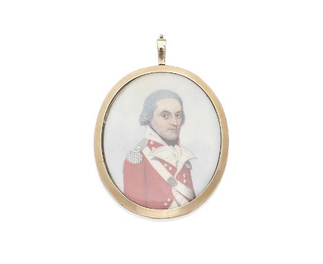 PORTRAIT MINIATURE OF AN OFFICER, BY FREDERICK BUCK (IRISH, 1771 - CIRCA 1840)Wearing red coat with white facings and epaulet
